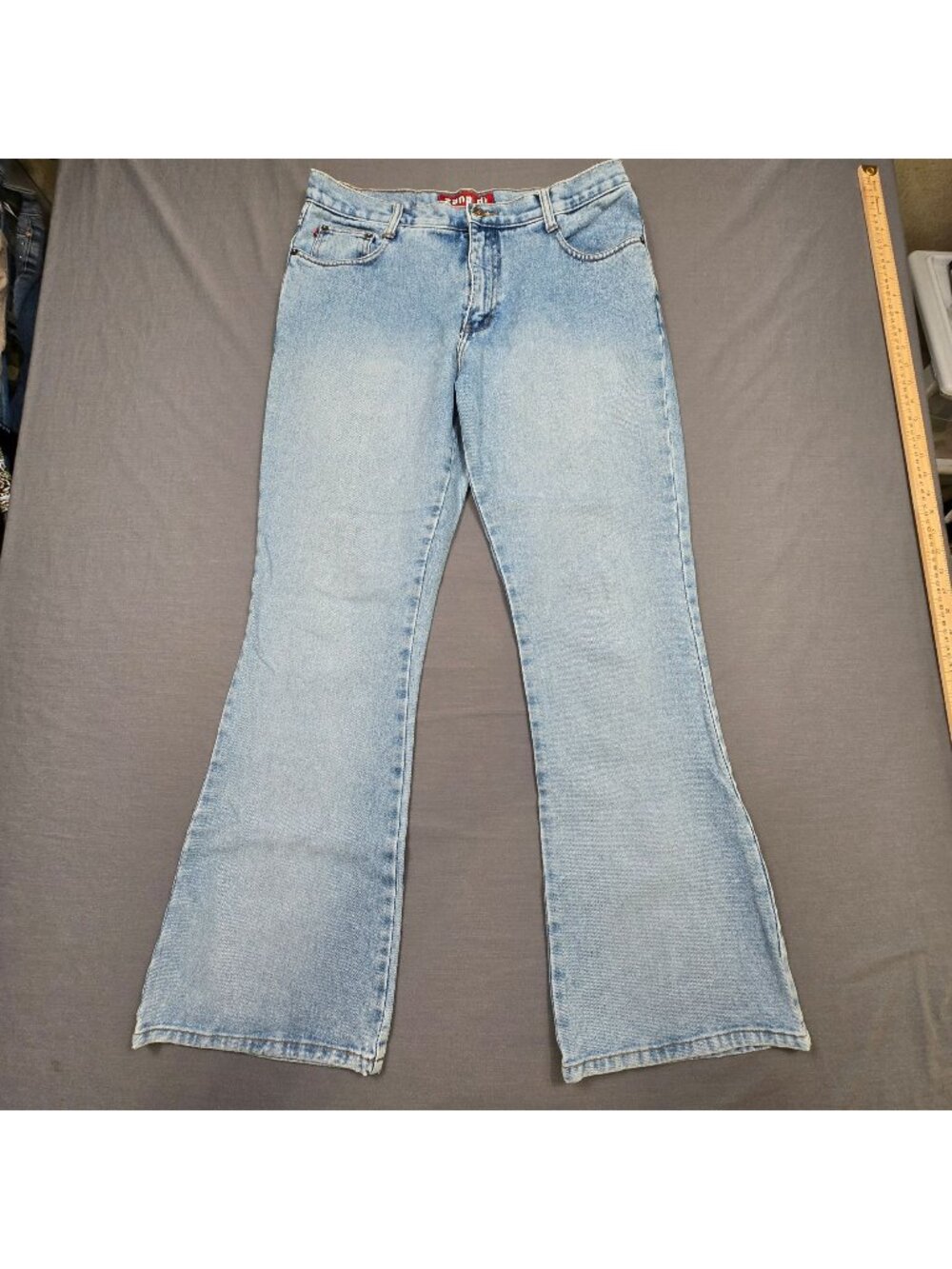 Zana Di Womens Size 13 Flare Leg Jeans Light Wash 100% Cotton Denim
